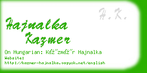 hajnalka kazmer business card